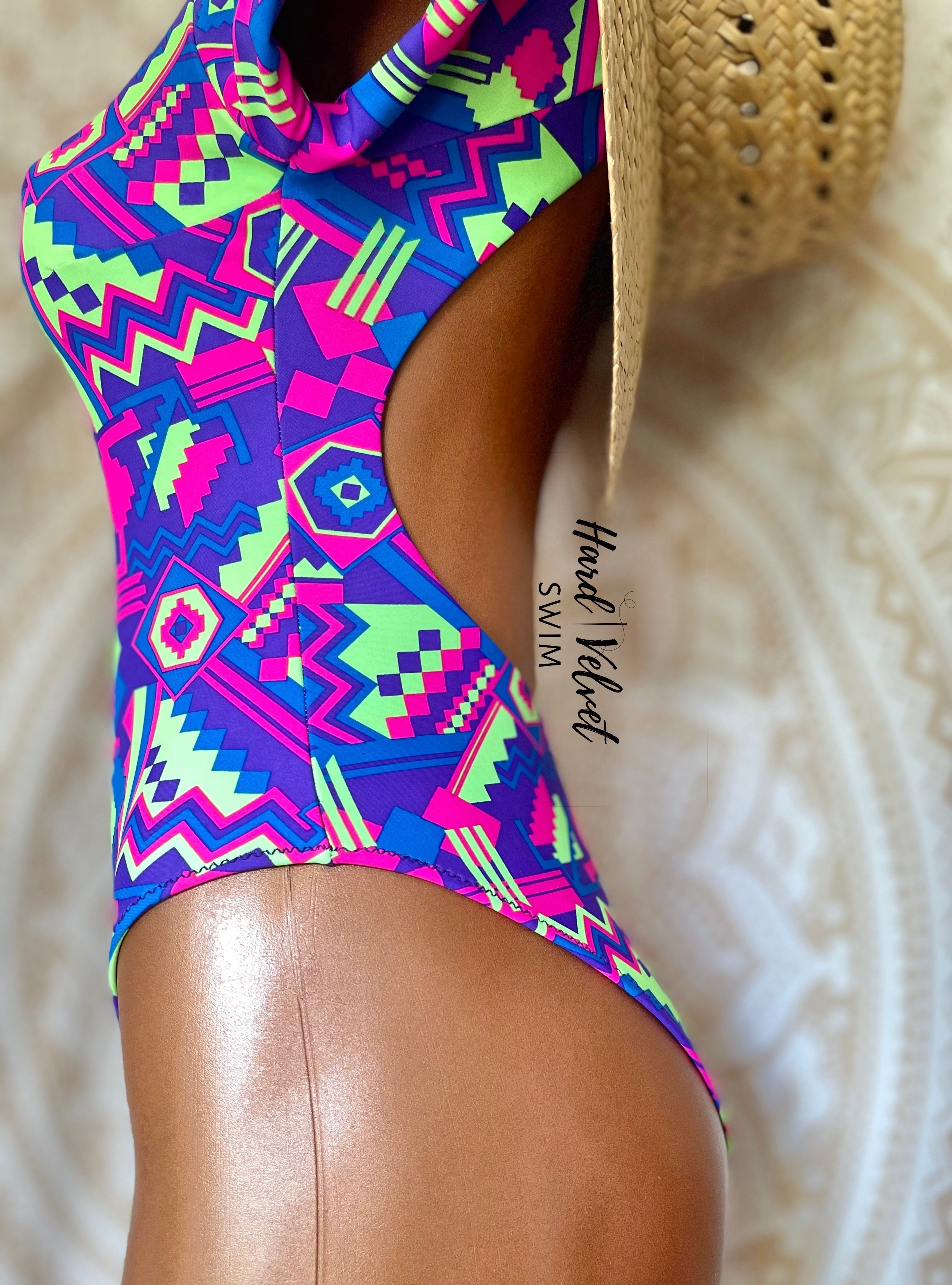 Kaleidoscope Open Back Surf Suit