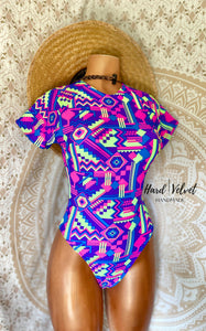 Kaleidoscope Open Back Surf Suit