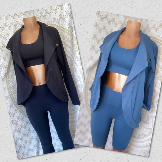 Asymmetric Jacket with Cowl Neck Standard/Plus