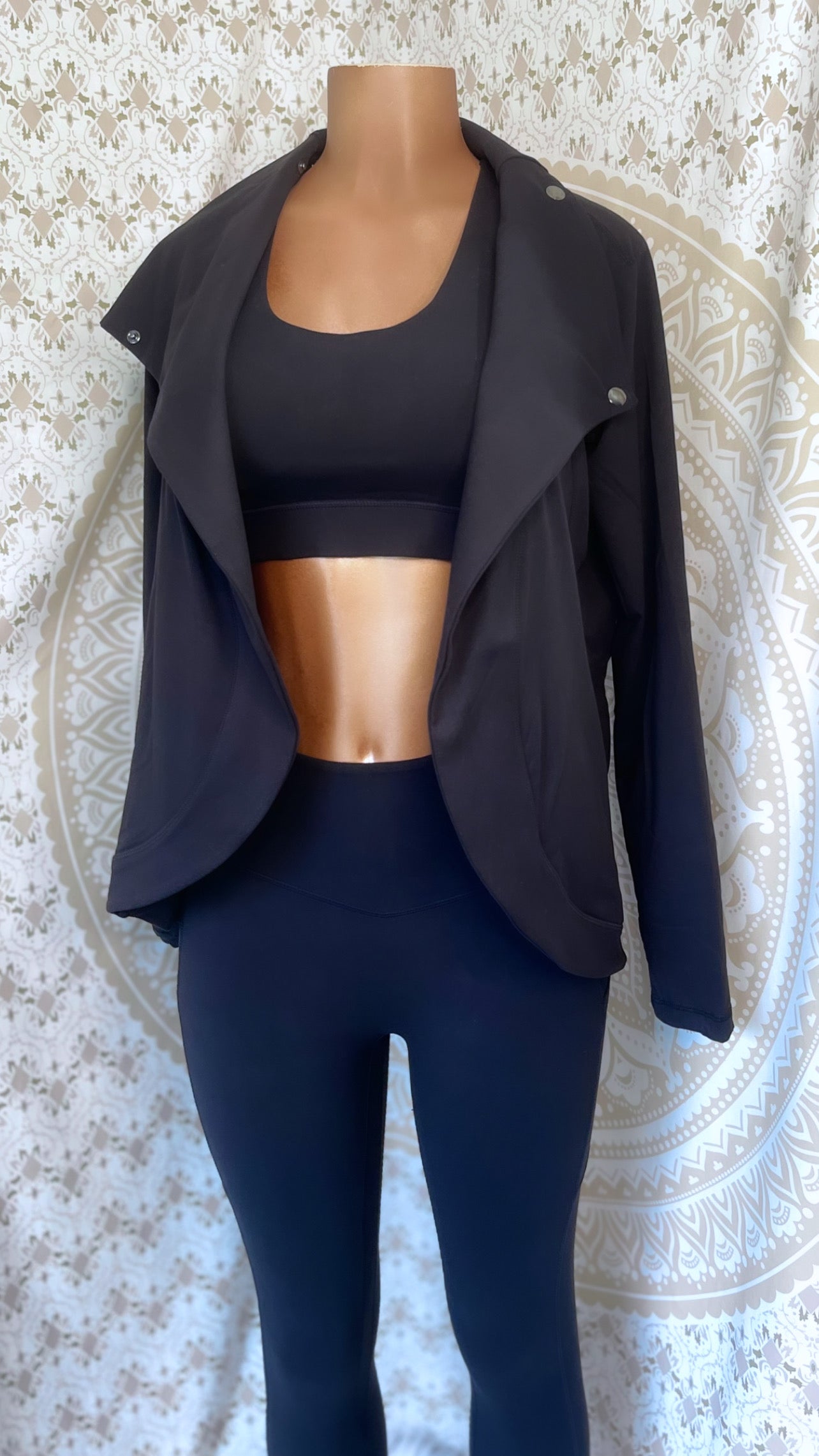 Asymmetric Jacket with Cowl Neck Standard/Plus