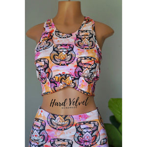 Kettlebell Mandala Crop Top